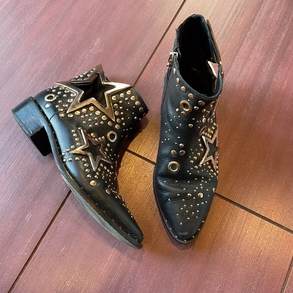 Ivy Kirzhner Shoes Ivy Kirzhner Star Studded Ankle Boots - Main Image